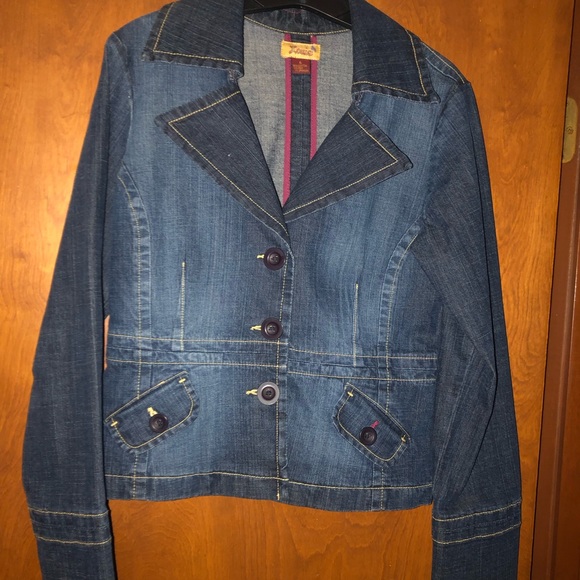 Anthropologie Denim Jacket by Louie great condition size 6 - Picture 11 of 16